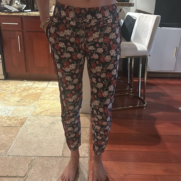 The kooples floral printed pants with tuxedo stripe - Picture 2 of 10